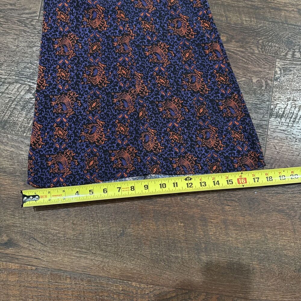 Elevenses Anthropologie Pants Paisley Wide Leg Palazzo Boho Flowy Purple Size 12 - Picture 9 of 12